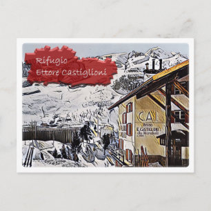 Postal Italia - choza alpina Ettore Castiglioni - Dolomit