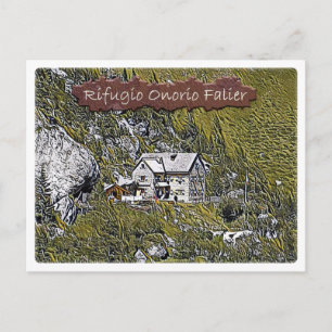 Postal Italia - choza alpina Falier - Dolomiti