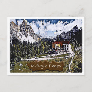 Postal Italia - choza alpina Fanes - Dolomiti -