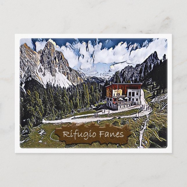 Postal Italia - choza alpina Fanes - Dolomiti - (Anverso)