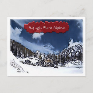 Postal Italia - choza alpina Flora Alpina - Dolomiti