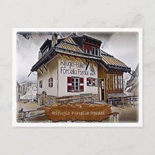 Postal Italia - choza alpina Forcella Pordoi - Dolomiti