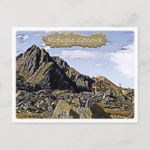 Postal Italia - choza alpina Génova - Dolomiti -