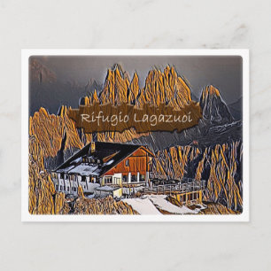 Postal Italia - choza alpina Lagazuoi - Dolomiti -