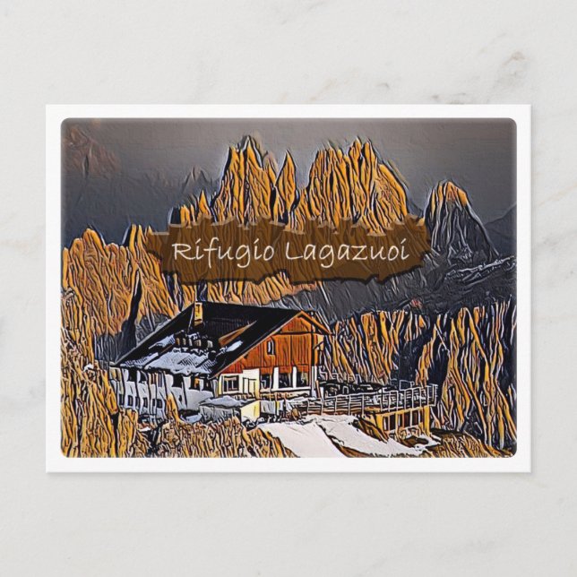 Postal Italia - choza alpina Lagazuoi - Dolomiti - (Anverso)