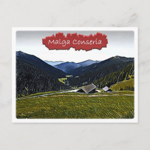 Postal Italia - choza alpina Malga Conseria - Dolomiti -