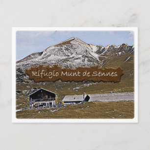 Postal Italia - choza alpina Munt de Sennes - Dolomiti -