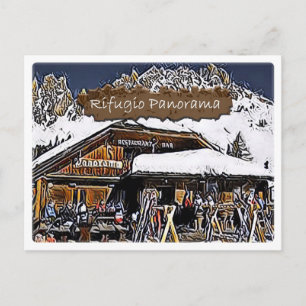 Postal Italia - choza alpina Panorama - Dolomiti -