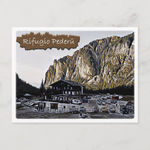 Postal Italia - choza alpina Pederu - Dolomiti -