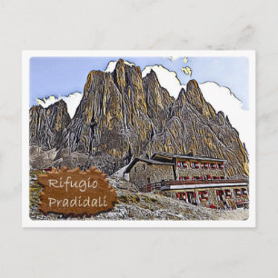 Postal Italia - choza alpina Pradidali - Dolomiti