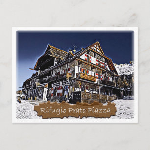 Postal Italia - choza alpina Prato Piazza - Dolomiti -