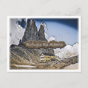 Postal Italia - choza alpina Re Alberto - Dolomiti
