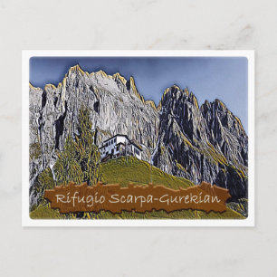 Postal Italia - choza alpina Scarpa - Dolomiti