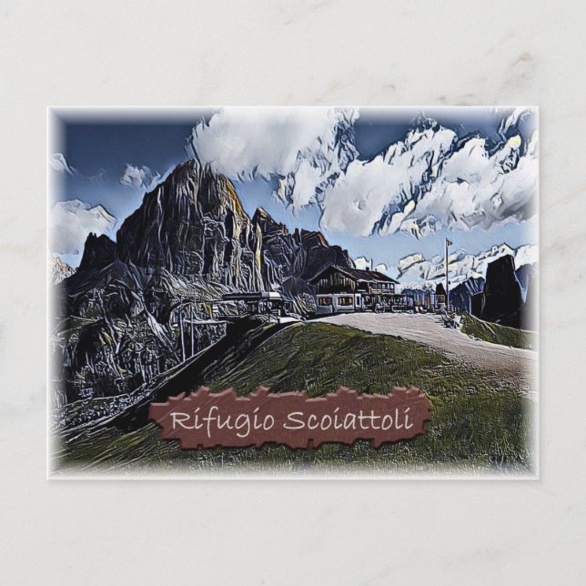 Postal Italia - choza alpina Scoiattoli - Dolomiti - (Anverso)
