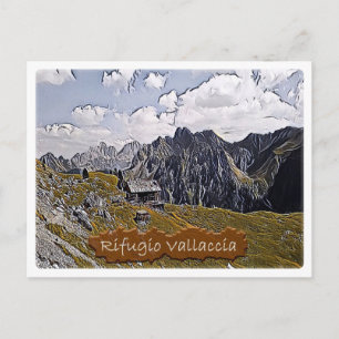 Postal italia - choza alpina Vallaccia - Dolomiti -