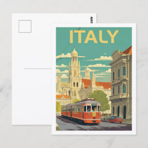 Postal Italia Famosa Viaje Vintage