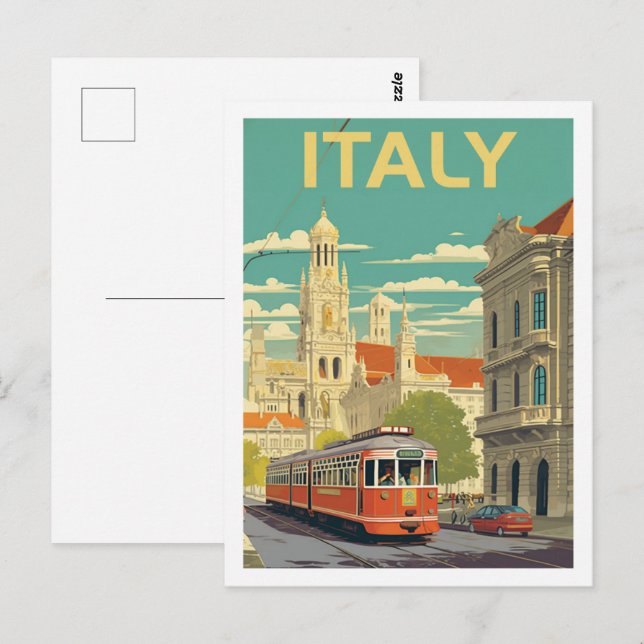 Postal Italia Famosa Viaje Vintage (Anverso / Reverso)