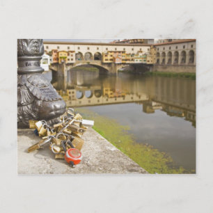 Postal Italia, Florencia, Cerraduras de Amor y Reflejos e