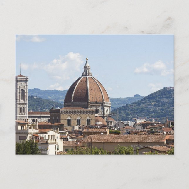 Postal Italia, Florencia, el paisaje urbano con el Duomo (Anverso)