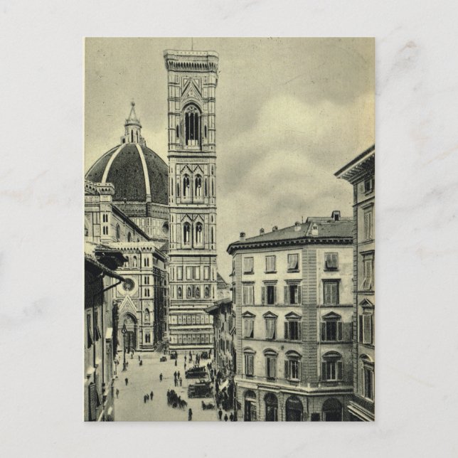 Postal Italia, Florencia, Firenze, 1908, Duomo (Anverso)