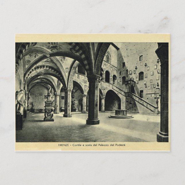 Postal Italia, Florencia, Palazzo Podessia (Anverso)