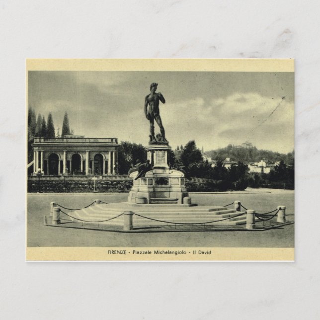 Postal Italia, Florencia, Piazzale Michelangelo, David (Anverso)