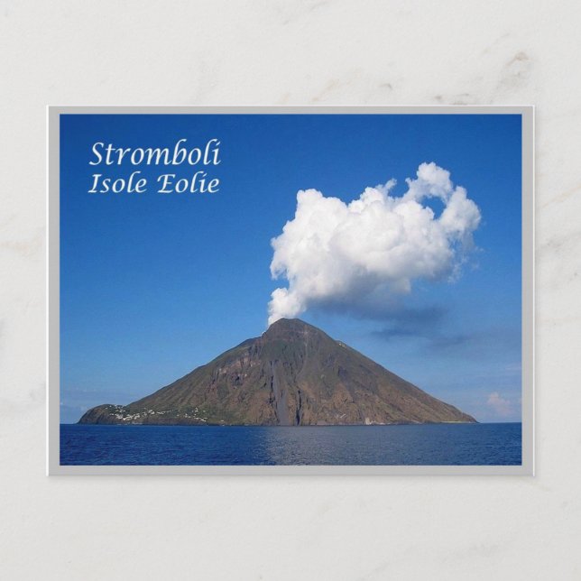 Postal Italia - Islas Eolias - Volcán Stromboli - (Anverso)