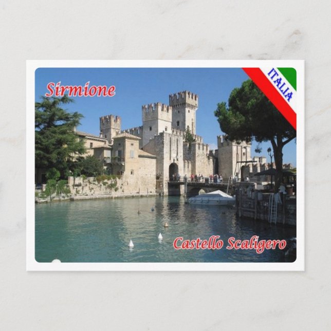 Postal Italia - Lago de Garda - Sirmione - Castillo de Sc (Anverso)