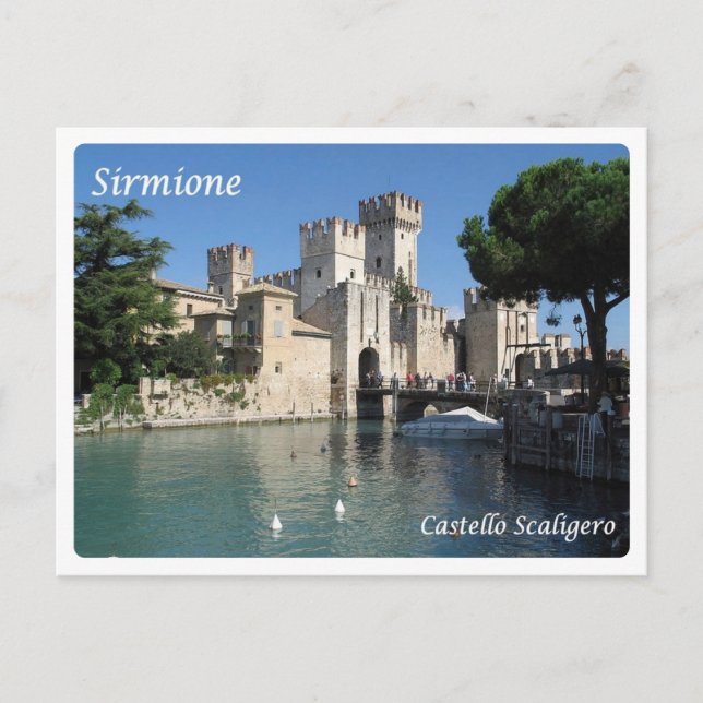 Postal Italia - Lago Garda - Sirmione - Castello Scaliger (Anverso)
