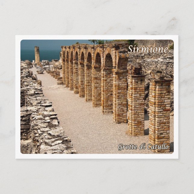 Postal Italia - Lago Garda - Sirmione - Grotte di Catullo (Anverso)