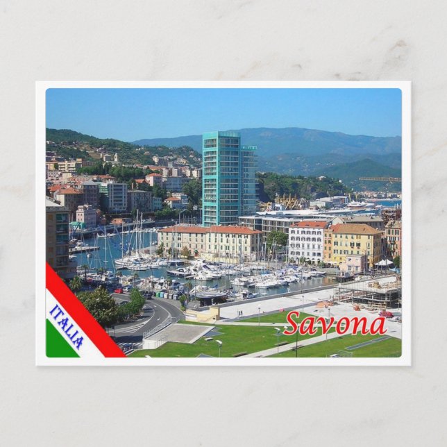 Postal Italia - Liguria - Savona - puerto - (Anverso)