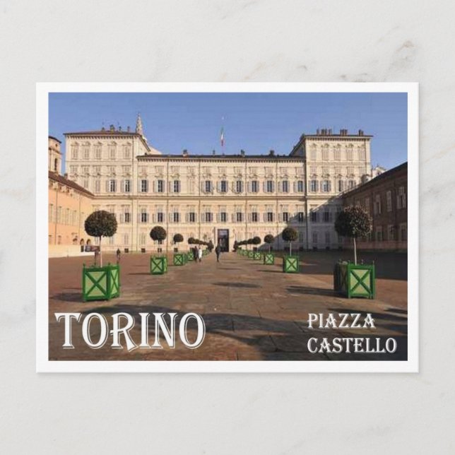 Postal Italia - Piamonte - Torino - Plaza del Castillo - (Anverso)