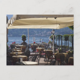 Postal Italia, provincia de Como, Bellagio. Café junto al