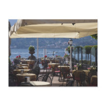 Italia, provincia de Como, Bellagio. Café junto al