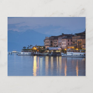 Postal Italia, provincia de Como, Bellagio. Vista de la c