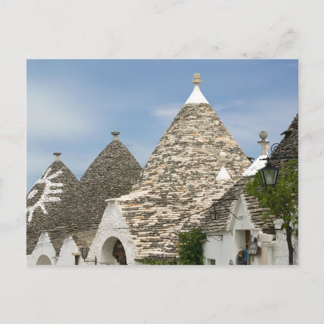 Postal Italia, Puglia, Alberobello, Terra dei Trulli, (Anverso)