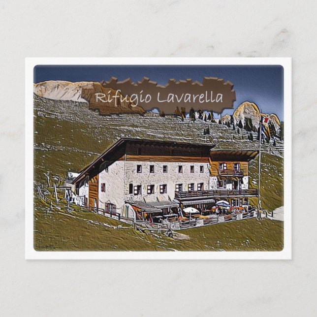Postal Italia - refugio alpino Lavarella - Dolomiti - (Anverso)