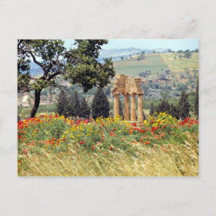 Postal Italia, Sicilia, Agrigento. Las ruinas de la