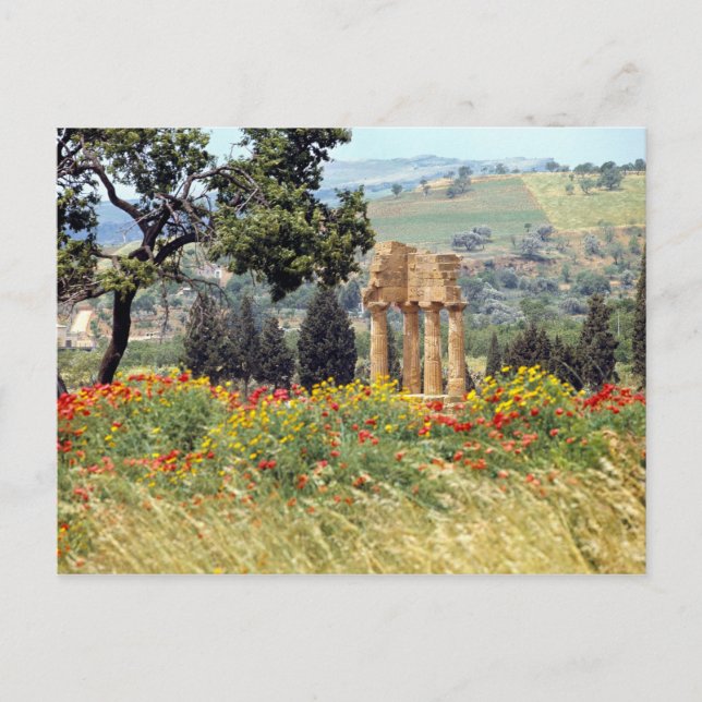 Postal Italia, Sicilia, Agrigento. Las ruinas de la (Anverso)