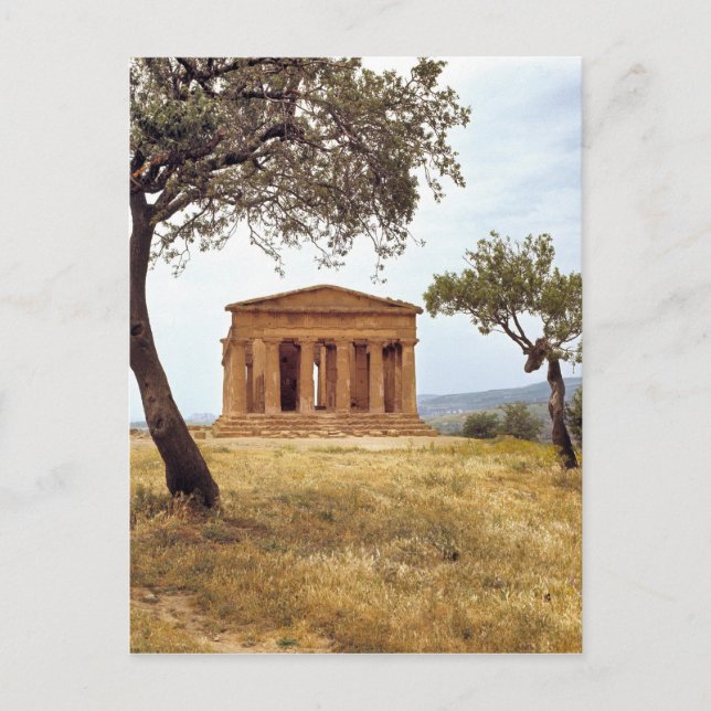 Postal Italia, Sicilia, Agrigento. Las ruinas de los 2 (Anverso)