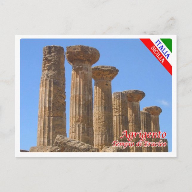 Postal Italia - Sicilia - Agrigento - Tempio di Eracleo - (Anverso)