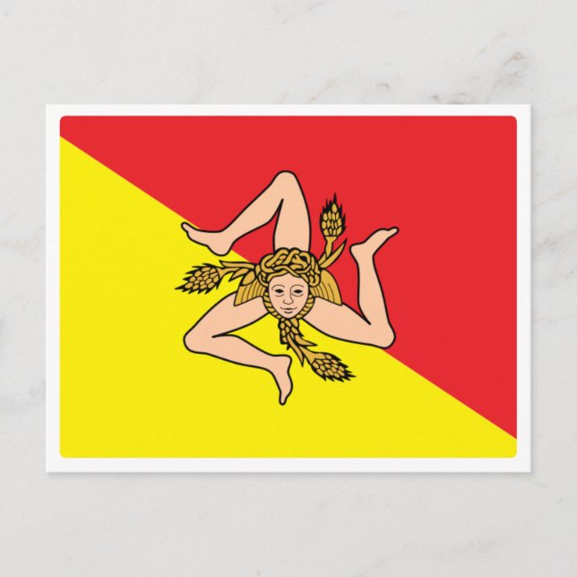 Postal Italia - Sicilia - Bandera Sicilia - (Anverso)