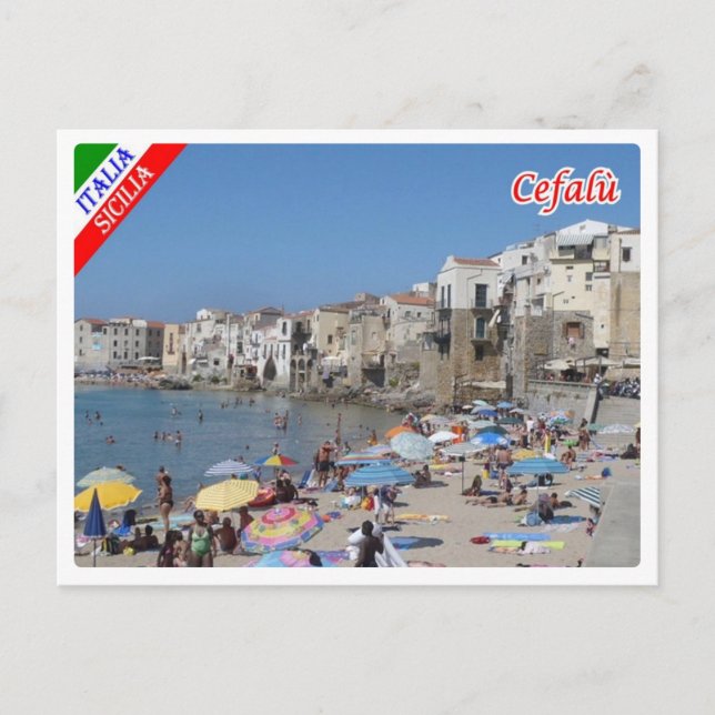 Postal Italia - Sicilia - Cefalú - Playa - (Anverso)