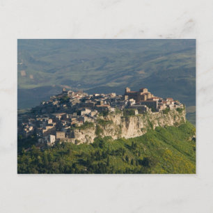 Postal Italia, Sicilia, Enna, Calascibetta, Vista matutin