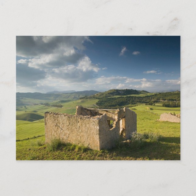 Postal Italia, Sicilia, Enna, Pergusa, Antigua granja (Anverso)