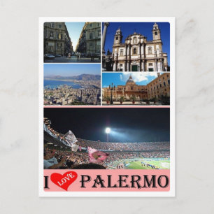 Postal Italia - Sicilia - Palermo - I Love -