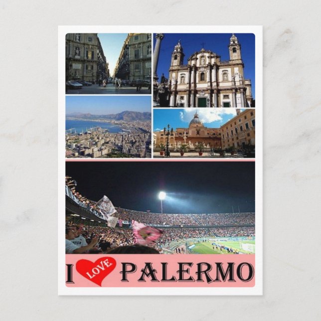 Postal Italia - Sicilia - Palermo - I Love - (Anverso)
