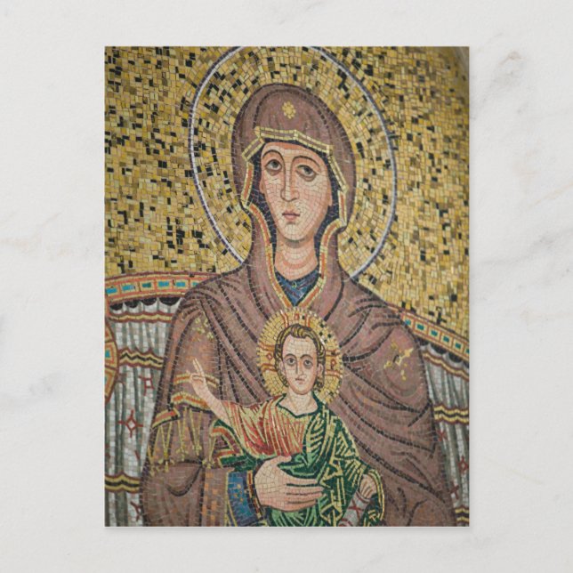 Postal ITALIA, Sicilia, TAORMINA: Corso Umberto 1, Mosaic (Anverso)