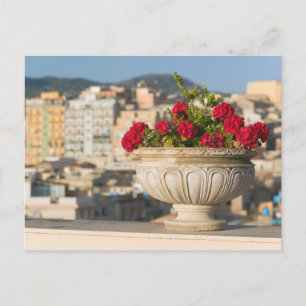 Postal Italia, Sicilia, Termini Imerese, Vista y flores