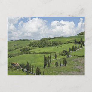 Postal Italia, Toscana. La Foce. Una carretera curva sube